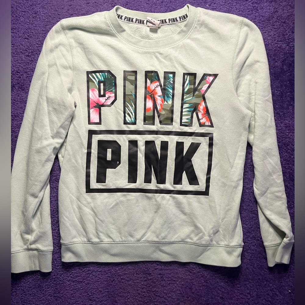 Green Tropical print Victoria’s Secret long sleeve shirt
